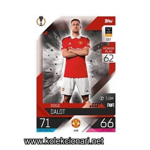 2022-23 Topps Match Attax UEFA League: 108 Diogo Dalot - Manchester United