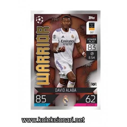 2022-23 Topps Match Attax UEFA League: 122 David Alaba - Real Madrid CF