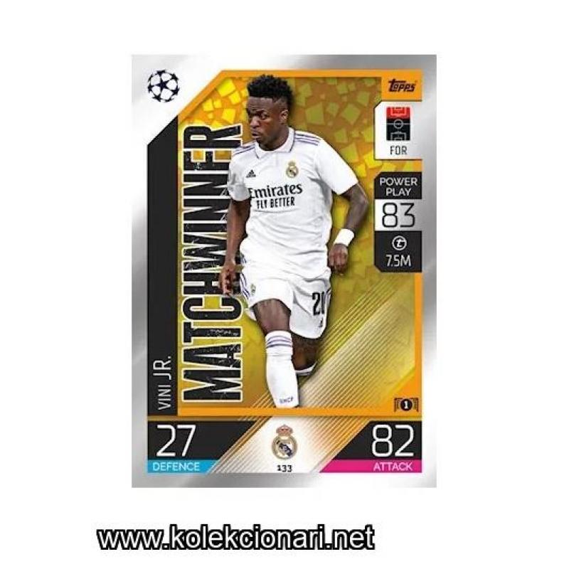 2022-23 Topps Match Attax UEFA League: 133 Vini Jr. - Real Madrid CF