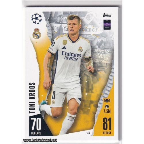 2023-24 Topps Match Attax UEFA League: 145 Toni Kroos - Real Madrid CF