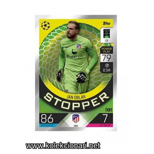 2022-23 Topps Match Attax UEFA League: 155 Jan Oblak - Atlético de Madrid