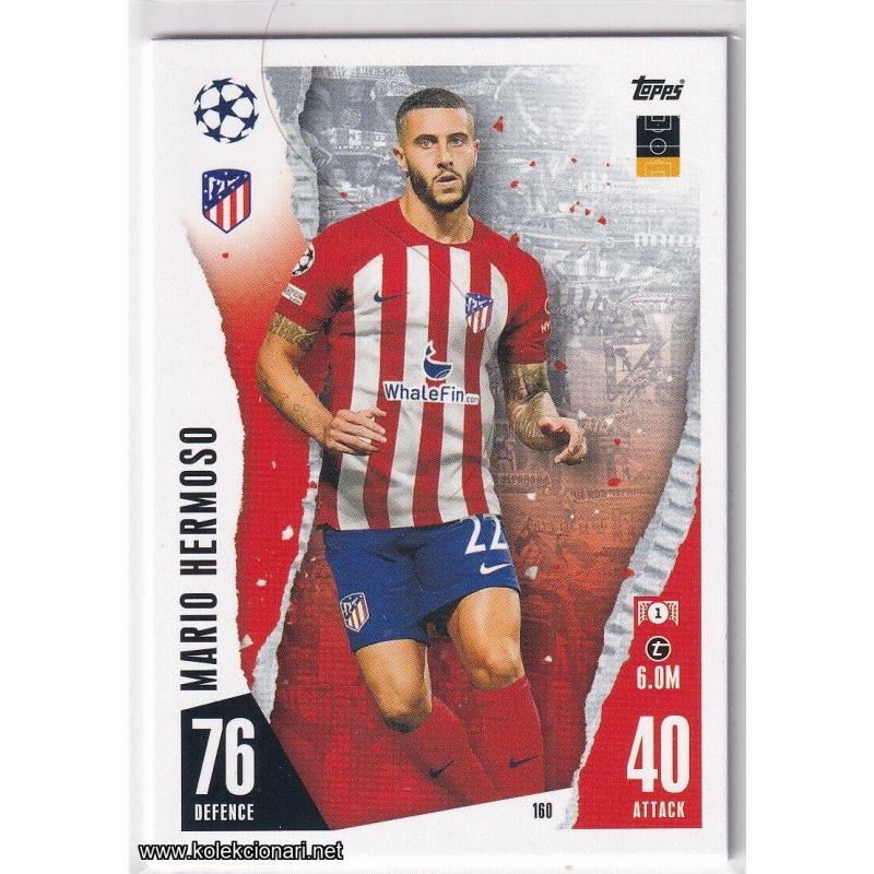 2023-24 Topps Match Attax UEFA League: 160 Mario Hermoso - Atlético de Madrid