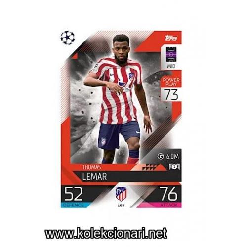 2022-23 Topps Match Attax UEFA League: 167 Thomas Lemar - Atlético de Madrid
