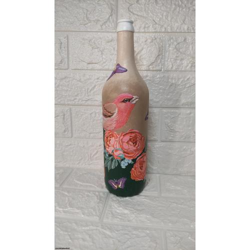 Ukrasna flasa,dekupaz,rucni rad 4