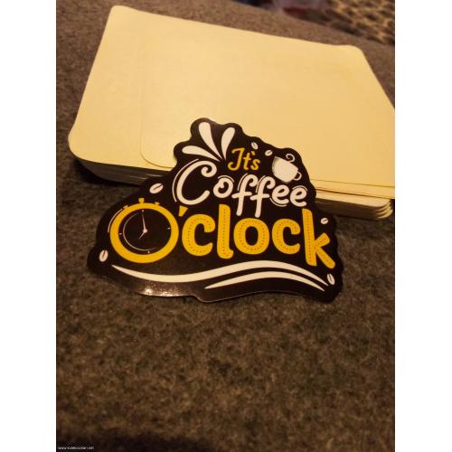 It's coffee o'clock - nalepnica