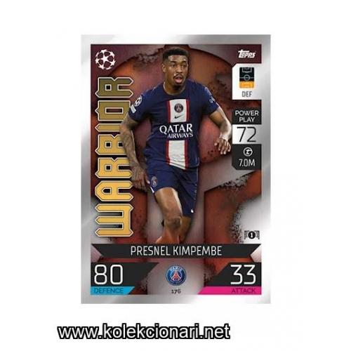 2022-23 Topps Match Attax UEFA League: 176 Presnel Kimpembe - Paris Saint-Germain