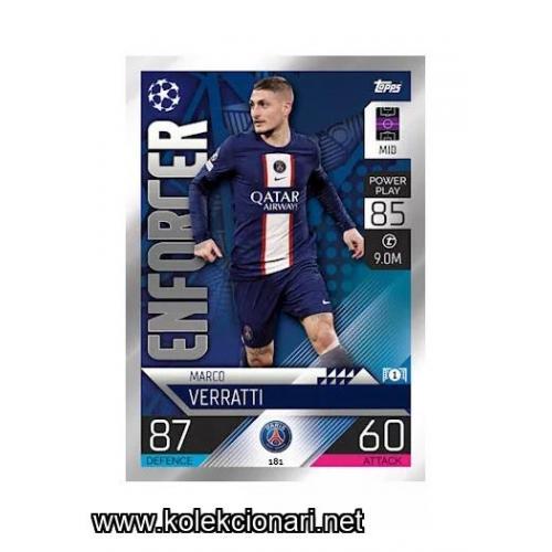2022-23 Topps Match Attax UEFA League: 181 Marco Verratti - Paris Saint-Germain