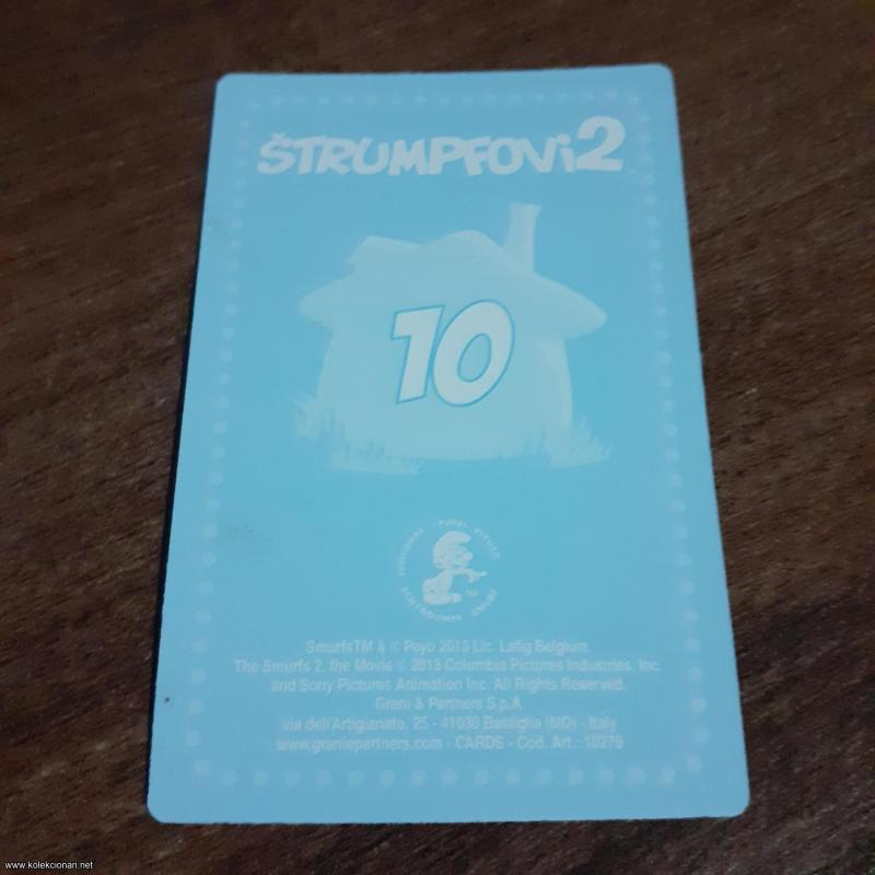 Štrumpfovi 2 3d kartica br 10