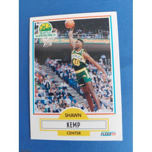 NBA 1990 Fleer #178 Shawn Kemp Rookie