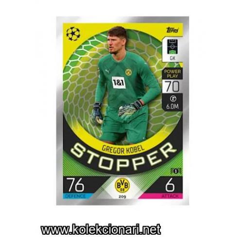 2022-23 Topps Match Attax UEFA League: 209 Gregor Kobel - Borussia Dortmund