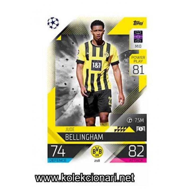 2022-23 Topps Match Attax UEFA League: 218 Jude Bellingham - Borussia Dortmund