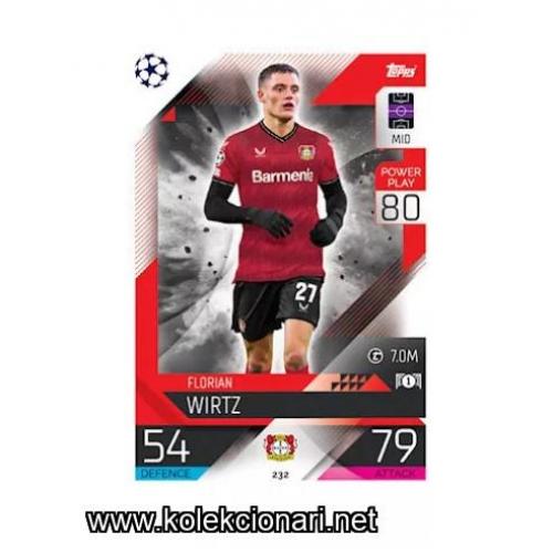 2022-23 Topps Match Attax UEFA League: 232 Florian Wirtz - Bayer 04 Leverkusen