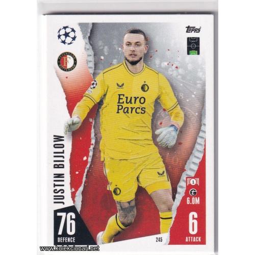 2023-24 Topps Match Attax UEFA League: 245 Justin Bijlow - Feyenoord