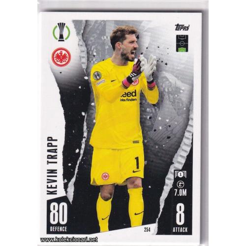 2023-24 Topps Match Attax UEFA League: 254 Kevin Trapp - Eintracht Frankfurt