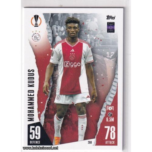 2023-24 Topps Match Attax UEFA League: 268 Mohammed Kudus - AFC Ajax