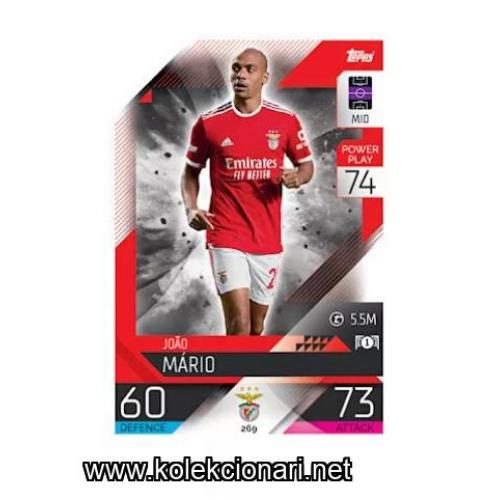 2022-23 Topps Match Attax UEFA League: 269 João Mário - SL Benfica