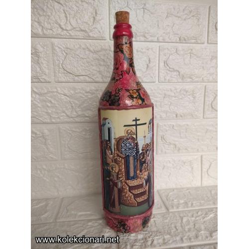 Ukrasna flasa, Krstovdan ,rucni rad