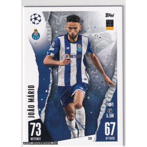 2023-24 Topps Match Attax UEFA League: 283 João Mário - FC Porto