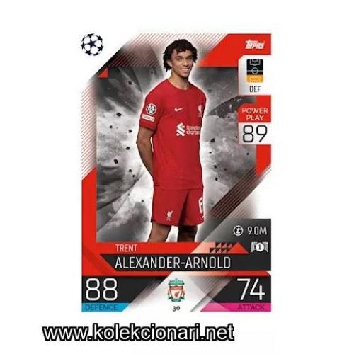 2022-23 Topps Match Attax UEFA League: 30 Trent Alexander-Arnold - Liverpool