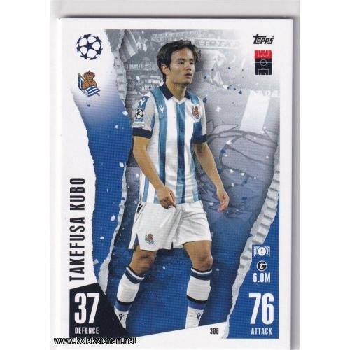 2023-24 Topps Match Attax UEFA League: 306 Takefusa Kubo - Real Sociedad de Fútbol
