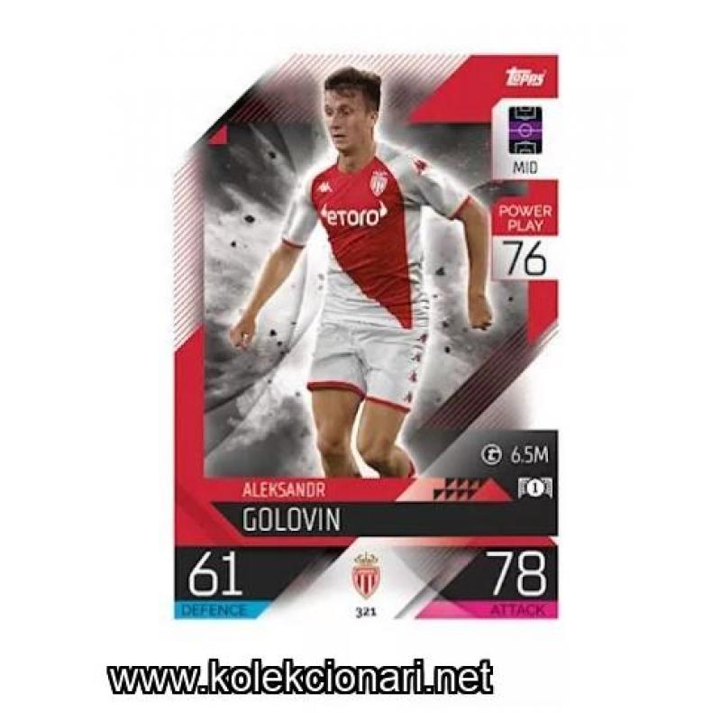 2022-23 Topps Match Attax UEFA League: 321 Aleksandr Golovin - AS Monaco