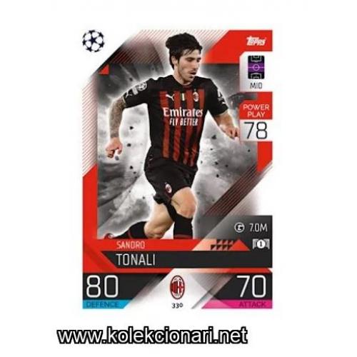 2022-23 Topps Match Attax UEFA League: 330 Sandro Tonali - AC Milan
