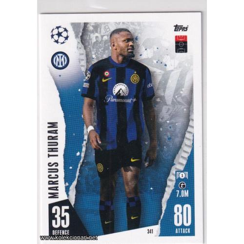 2023-24 Topps Match Attax UEFA League: 341 Marcus Thuram - FC Internazionale Milano