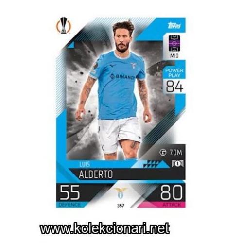 2022-23 Topps Match Attax UEFA League: 357 Luis Alberto - SS Lazio