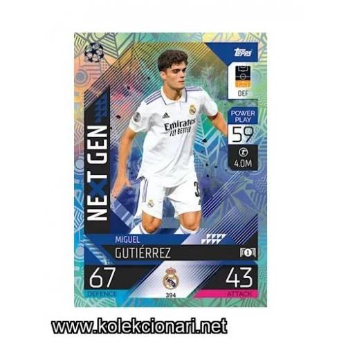 2022-23 Topps Match Attax UEFA League: Next Gen - 394 Miguel Guriérrez - Real Madrid CF