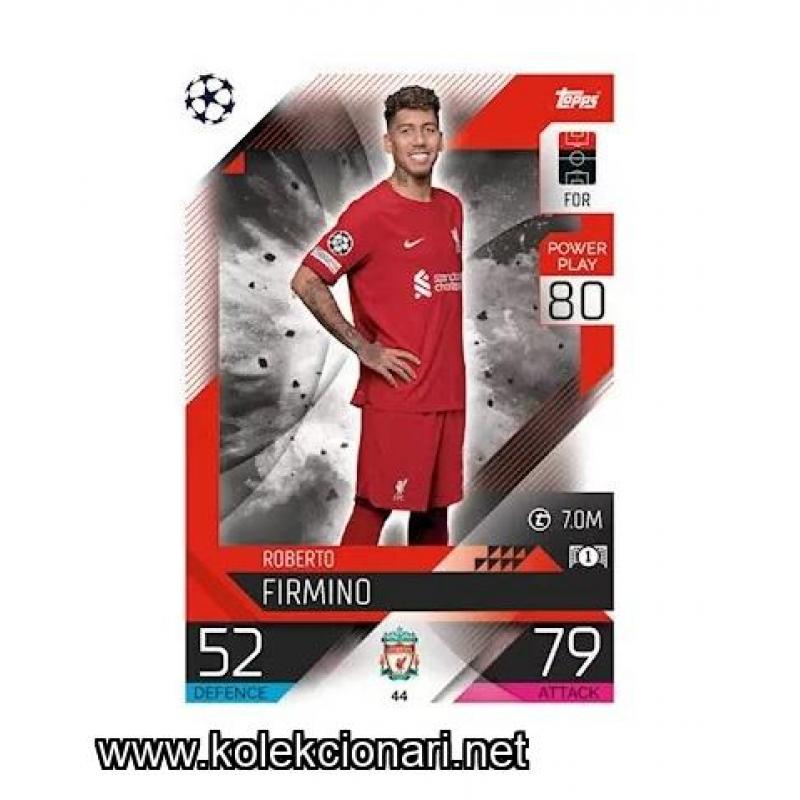 2022-23 Topps Match Attax UEFA League: 44 Roberto Firmino - Liverpool