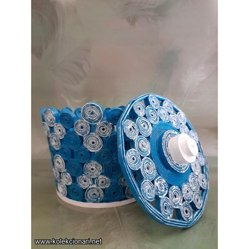 Pletena korpa od papira