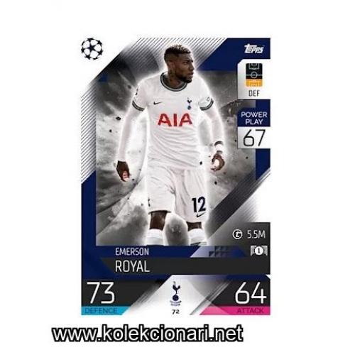 2022-23 Topps Match Attax UEFA League: 72 Emerson Royal - Tottenham Hotspur
