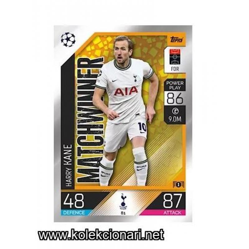 2022-23 Topps Match Attax UEFA League: 81 Harry Kane - Tottenham Hotspur