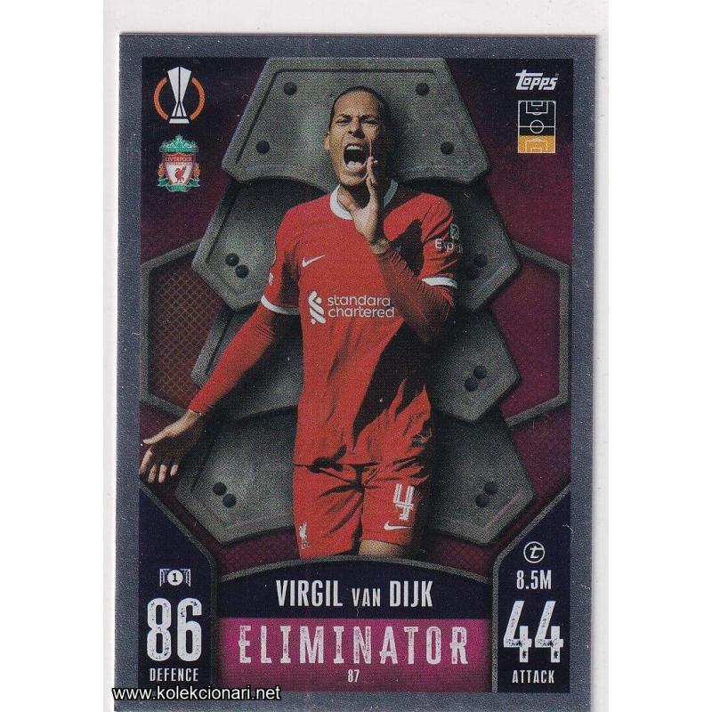 2023-24 Topps Match Attax UEFA League: 87 Virgil van Dijk - Liverpool