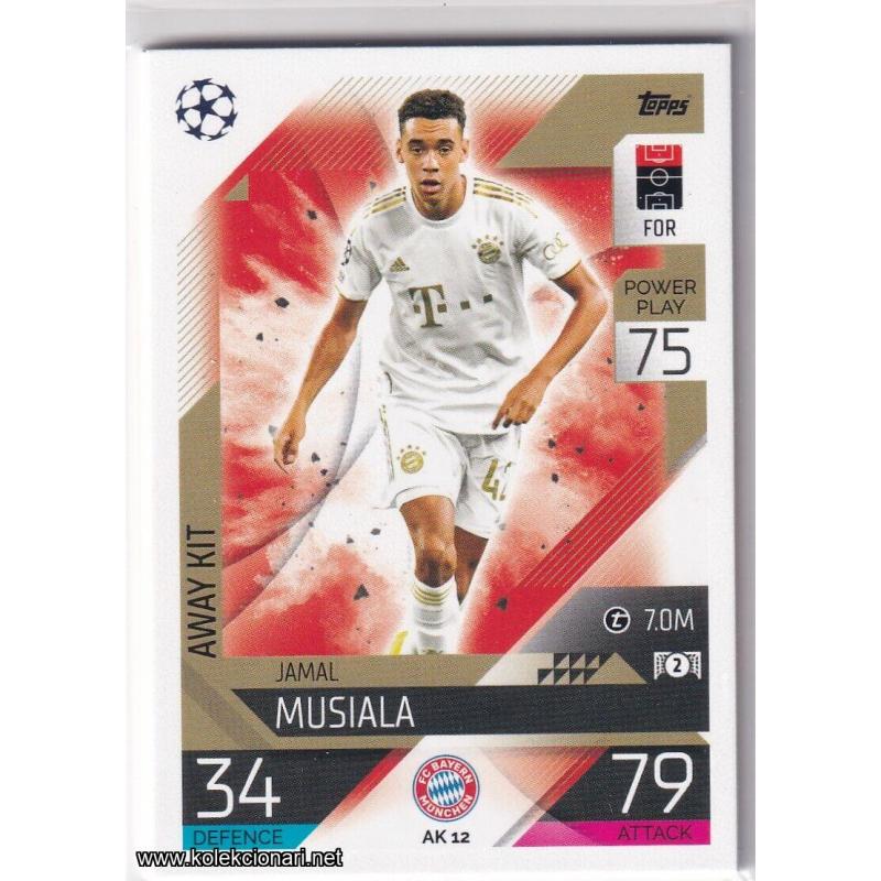 2022-23 Topps Match Attax Extra UEFA League: Away Kit: AK12 Jamal Musiala - FC Bayern München