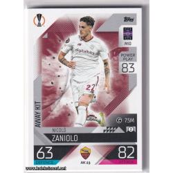 2022-23 Topps Match Attax Extra UEFA League: Away Kit: AK23 Nicolò Zaniolo - AC Milan