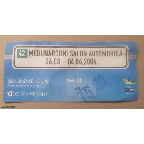 Sajam Automobila Ulaznica