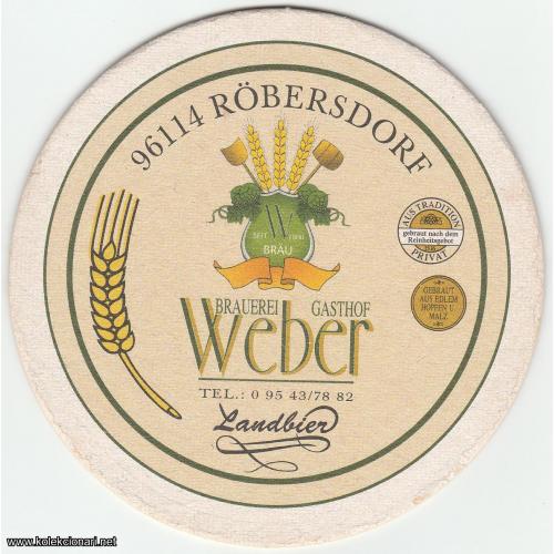 Podmetač za čaše br.33 - Weber Landbier pivo