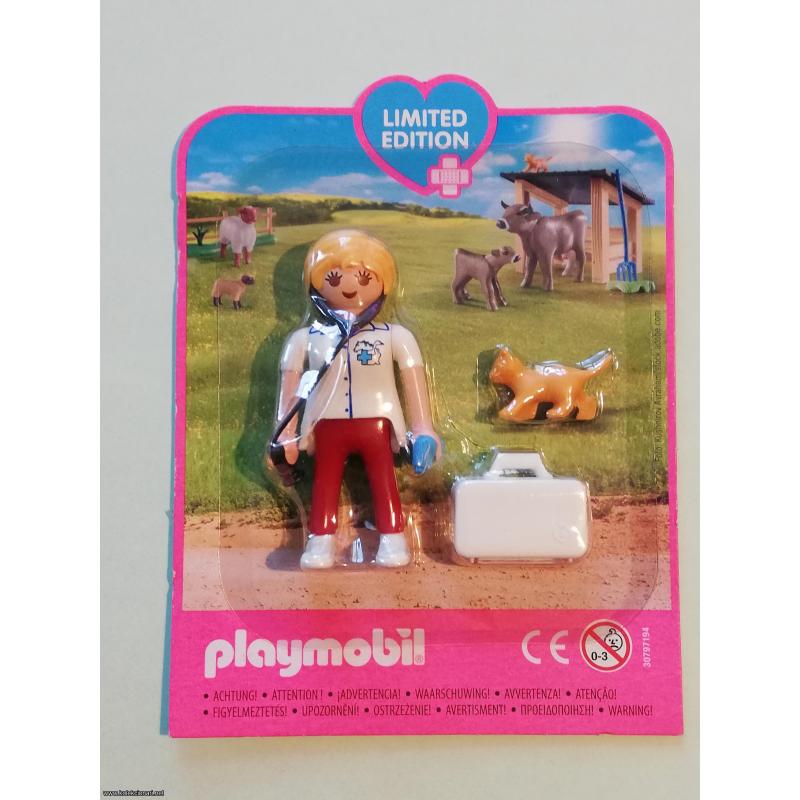 Playmobil kolekcionarske figurice - Veterinarka i malo mače (PM1)