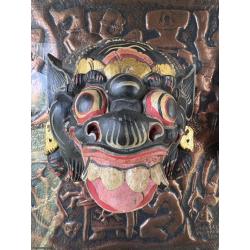 Set 3 VINTAGE Barong maske sa Balija – Ručni rad (starost 30+ godina)