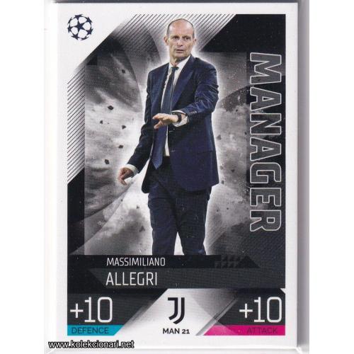 2022-23 Topps Match Attax Extra UEFA League: Manager: MAN21 Massimiliano Allegri - Juventus