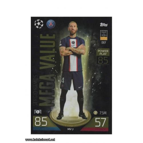 2022-23 Topps Match Attax Extra UEFA League: Mega Value: MV7 Sergio Ramos - Paris Saint-Germain