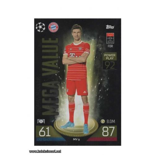 2022-23 Topps Match Attax Extra UEFA League: Mega Value: MV9 Thomas Müller - FC Bayern Munchen