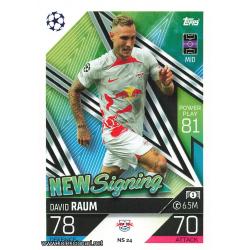 2022-23 Topps Match Attax UEFA League: New Signing: NS24 David Raum - RB Leipzig