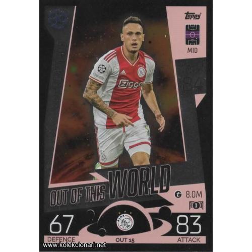 2022-23 Topps Match Attax Extra UEFA League: Out of this World: OUT15 Lucas Ocampos - AFC Ajax