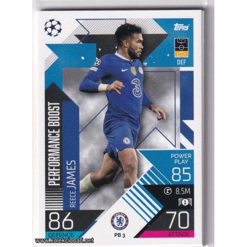 2022-23 Topps Match Attax Extra UEFA League: Performance Boost: PB3 Reece James - Chelsea