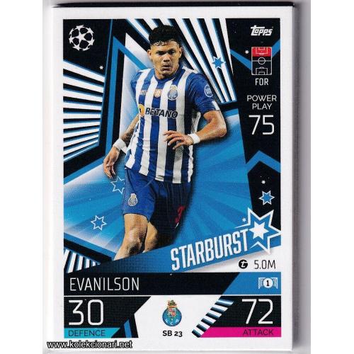 2022-23 Topps Match Attax Extra UEFA League: Starburst: SB23 Evanilson - FC Porto