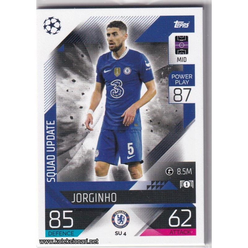 2022-23 Topps Match Attax Extra UEFA League: Squad Update: SU4 Jorginho - Chelsea