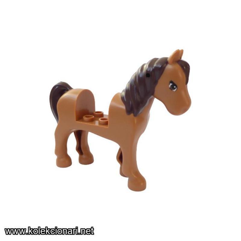 Lego Friends - Medium Dark Flesh Horse with Dark Brown Mane (93085) (MF-F22)