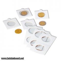 Leuchtturm MATRIX samolepljivi beli kartončići za kovanice 17,5 mm